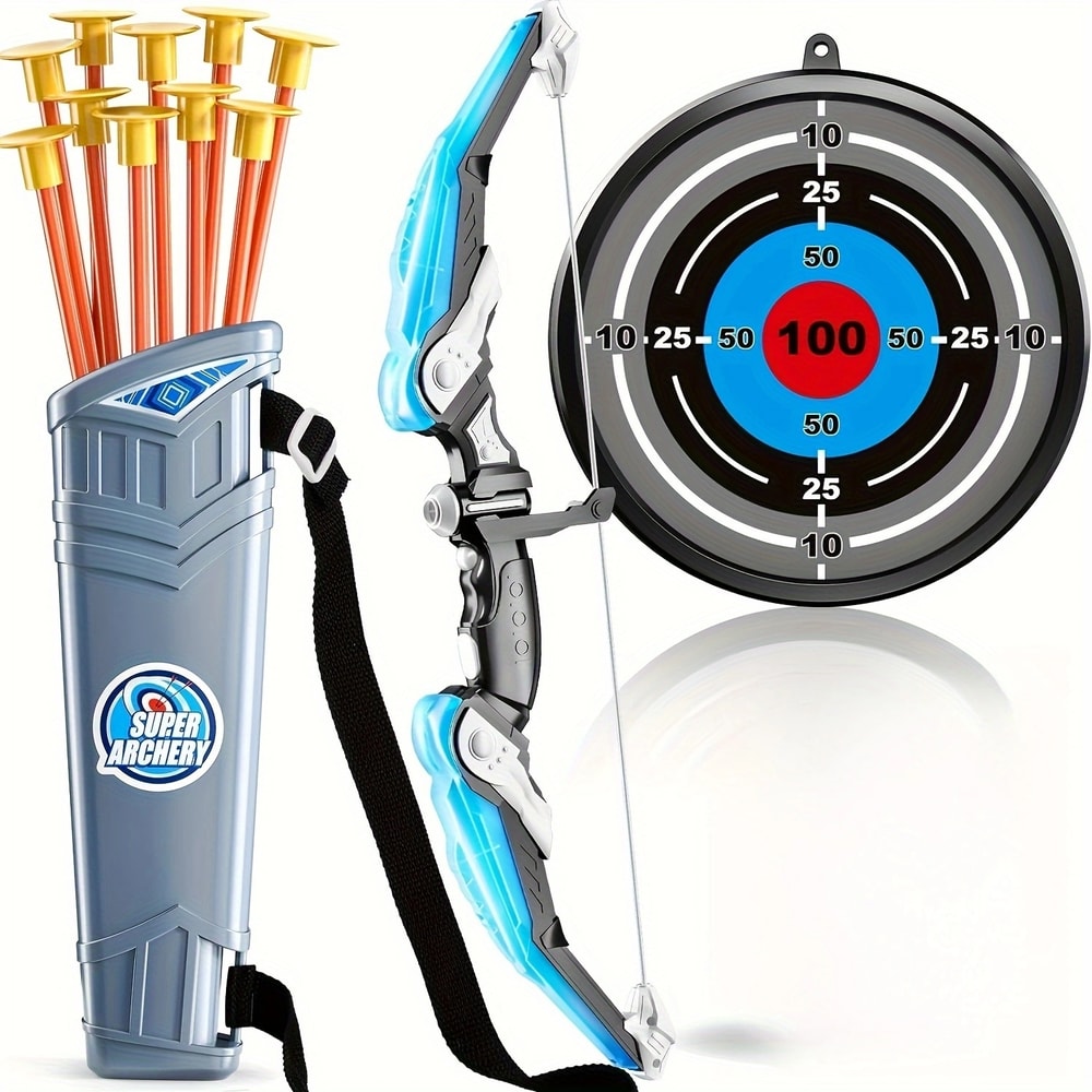 Kids Archery Set Bow and Arrow Toy with Target Safe Outdoor Indoor Shooting Game