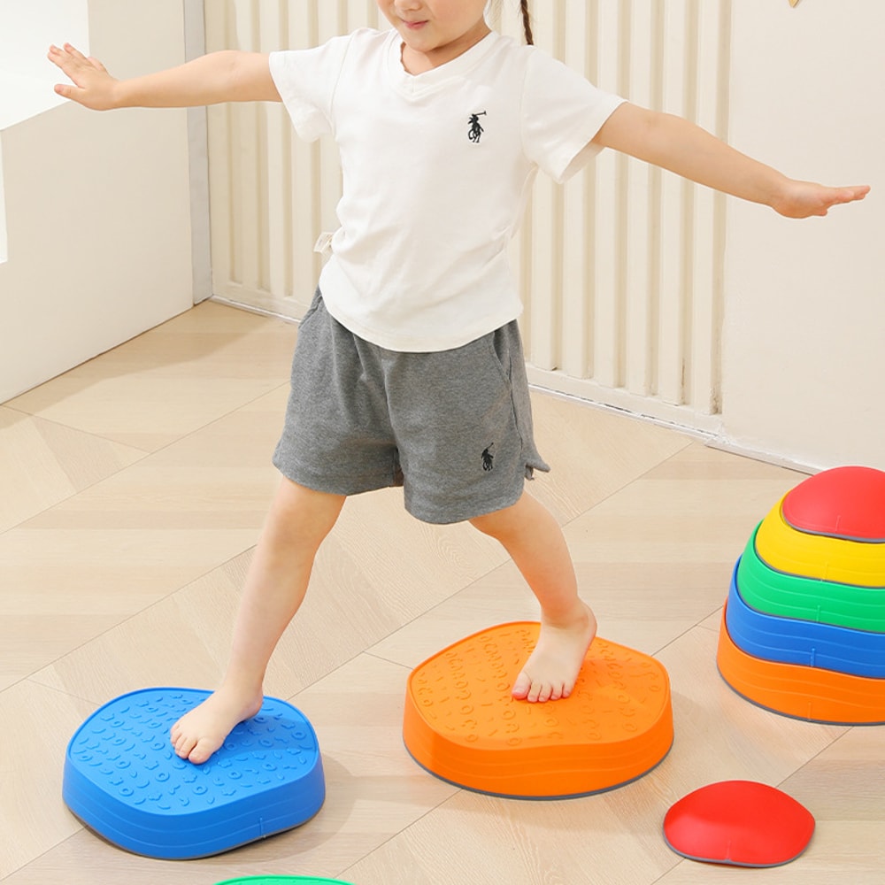 Kids Balance Stepping Stones Set Sensory Outdoor Toy for Active Play and Coordination Training