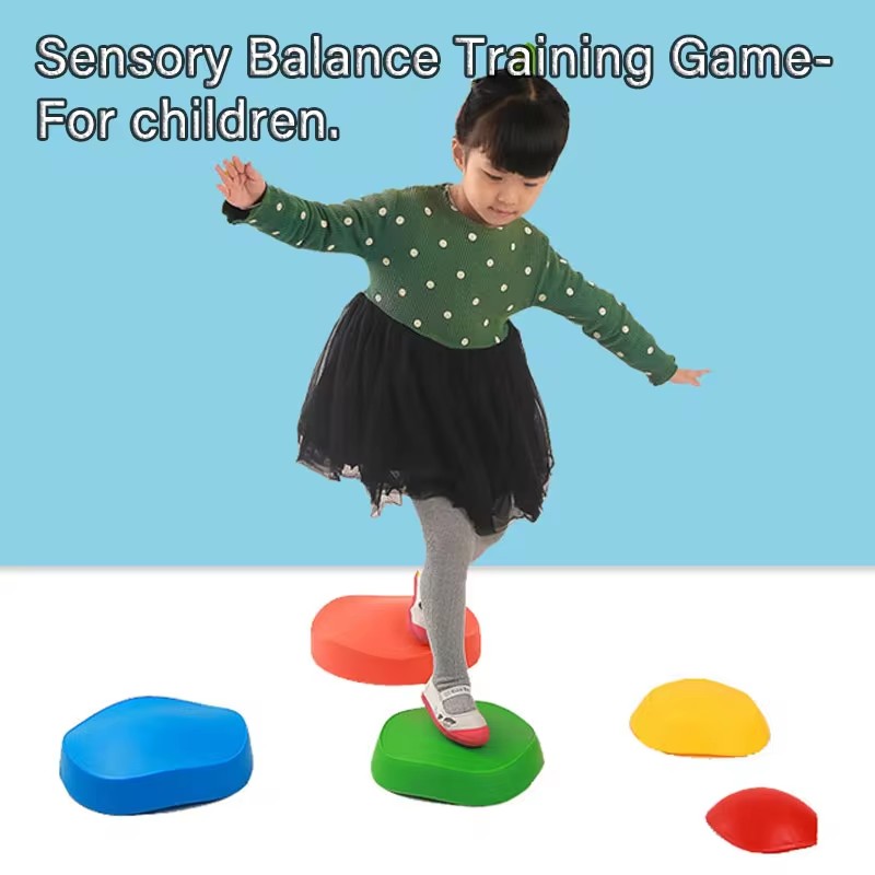 Kids Balance Stepping Stones Set Sensory Outdoor Toy for Active Play and Coordination Training