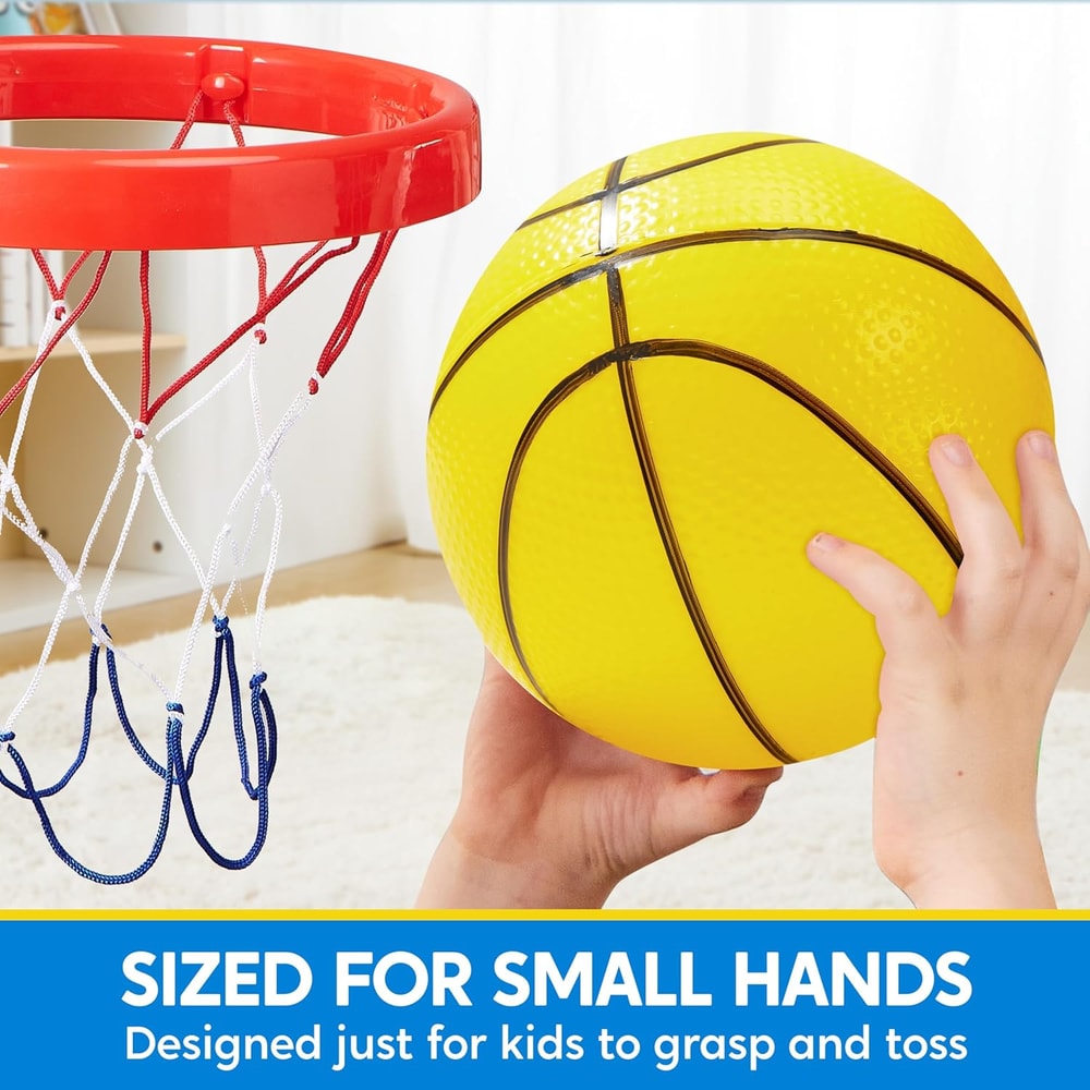 Colorful Mini Basketball Ball for Toddlers Soft Inflatable Indoor Sports Toy