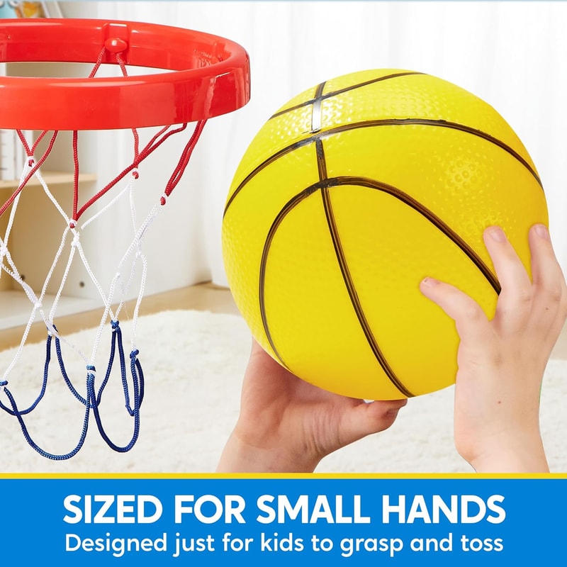 Colorful Mini Basketball Ball for Toddlers Soft Inflatable Indoor Sports Toy