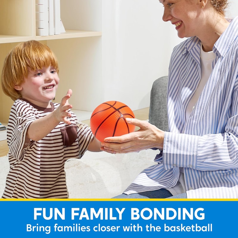 Colorful Mini Basketball Ball for Toddlers Soft Inflatable Indoor Sports Toy