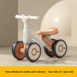 toddler balance bike anti rollover kids first ride training walker scooter