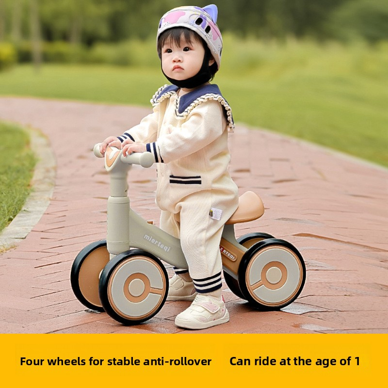 Toddler Balance Bike Anti Rollover Kids First Ride Training Walker Scooter