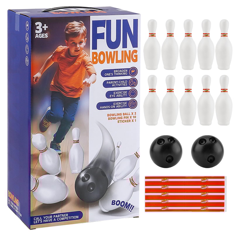 Kids Bowling Set Indoor Outdoor Game Toy for Active Play and Skill Development