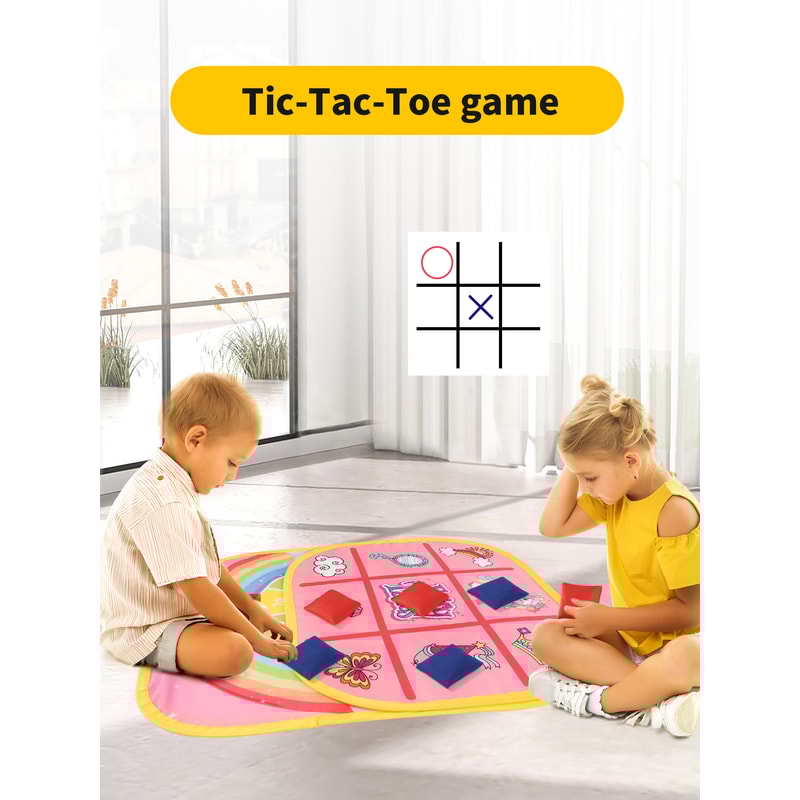Kids Bean Bag Toss Game Set Outdoor Lawn Game For Family Fun And Party Activities 0