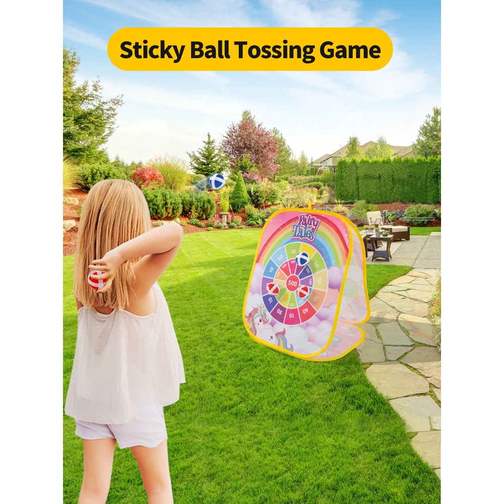 Kids Bean Bag Toss Game Set Outdoor Lawn Game For Family Fun And Party Activities 2