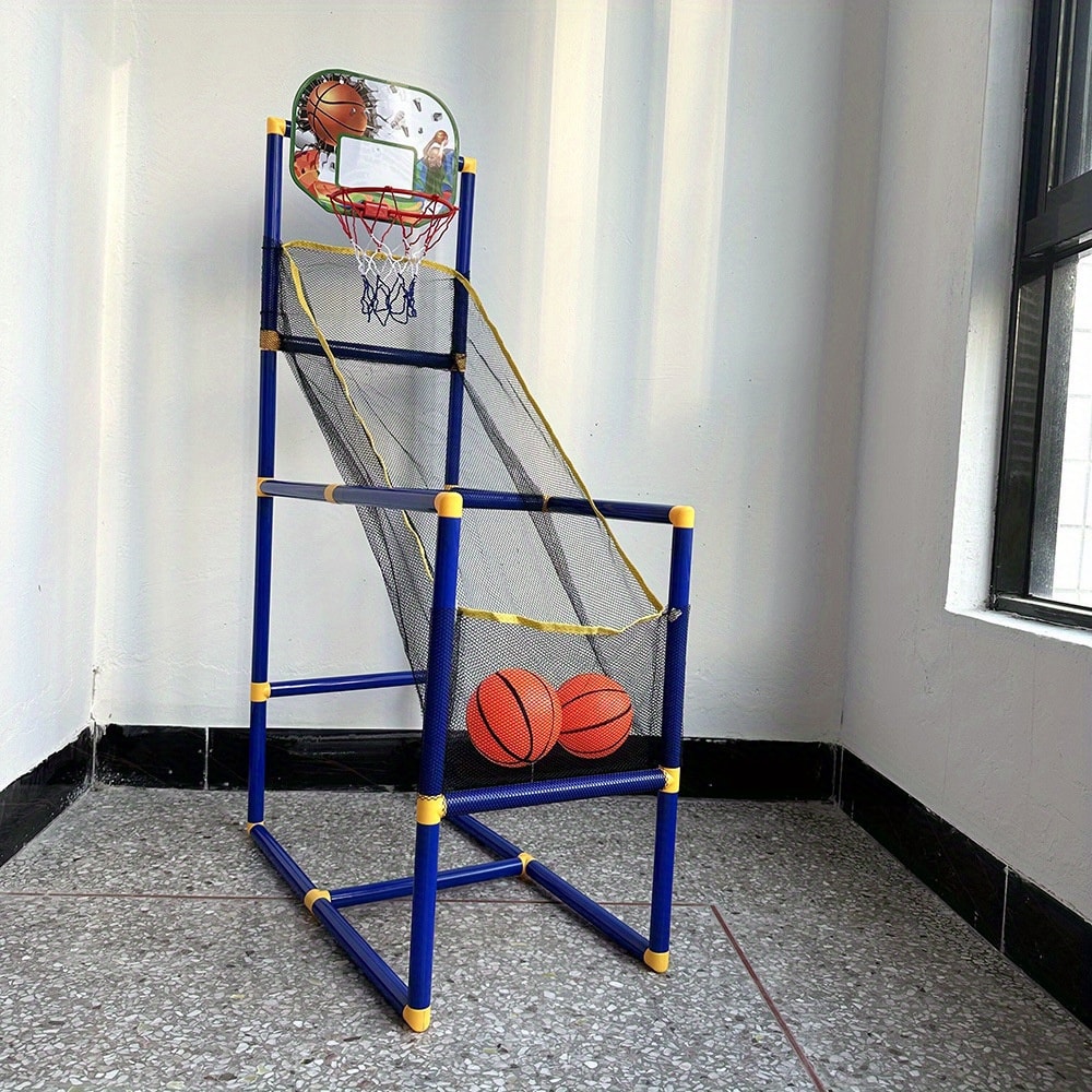 Arcade Basketball Game Set Indoor Outdoor Hoop with Balls and Pump for Kids and Family Fun