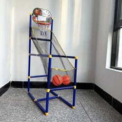 arcade basketball game set indoor outdoor hoop with balls and pump for kids and family fun