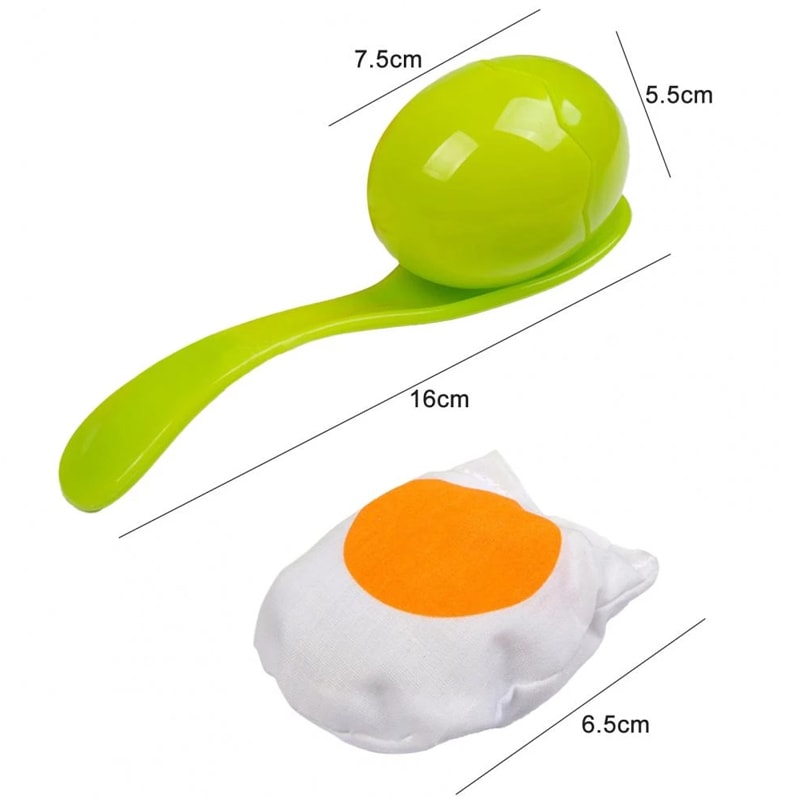 Kids Egg and Spoon Race Game Set Outdoor Balance Toy for Relay Party Fun