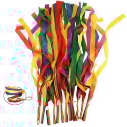 rainbow dance ribbon streamer wand for kids rhythmic gymnastics and sensory play