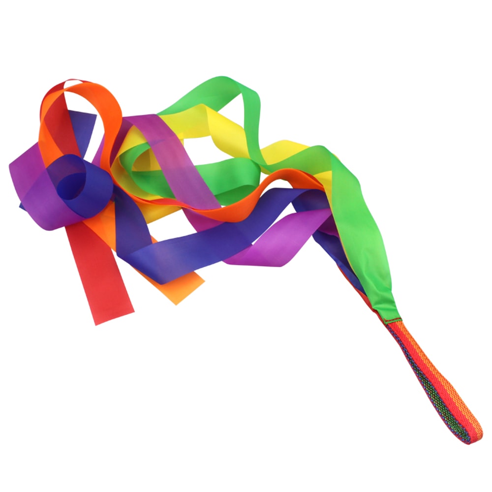 Rainbow Dance Ribbon Streamer Wand for Kids Rhythmic Gymnastics and Sensory Play