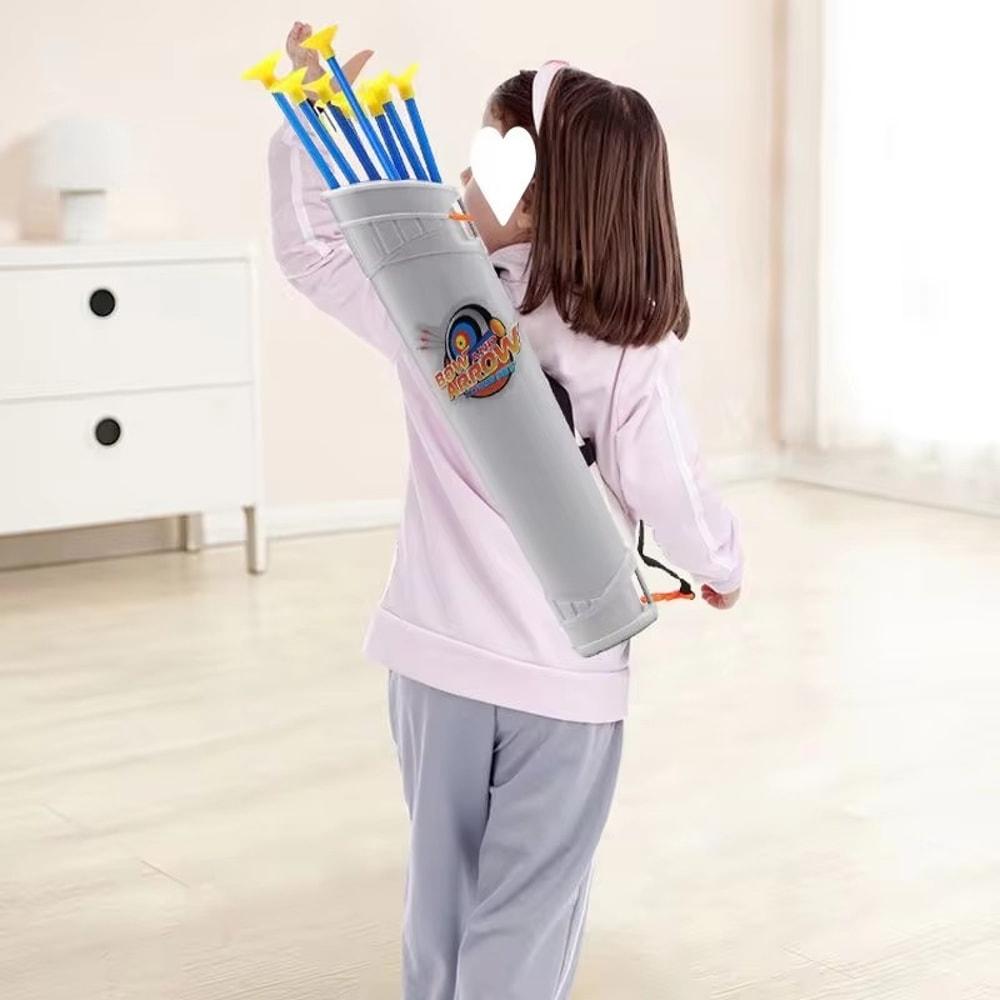 Kids Archery Set with Target Safe Suction Cup Bow and Arrow Toy for Outdoor Fun