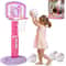 Adjustable Kids Basketball Hoop Indoor Set with Height Control and Ball for Toddlers Play