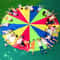 Kids Rainbow Parachute Play Set with Jumping Bag for Outdoor Team Games and Group Activities