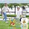 All in One Kids Outdoor Game Set Rocket Launcher Ring Toss and Jump Toy