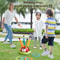 All in One Kids Outdoor Game Set Rocket Launcher Ring Toss and Jump Toy