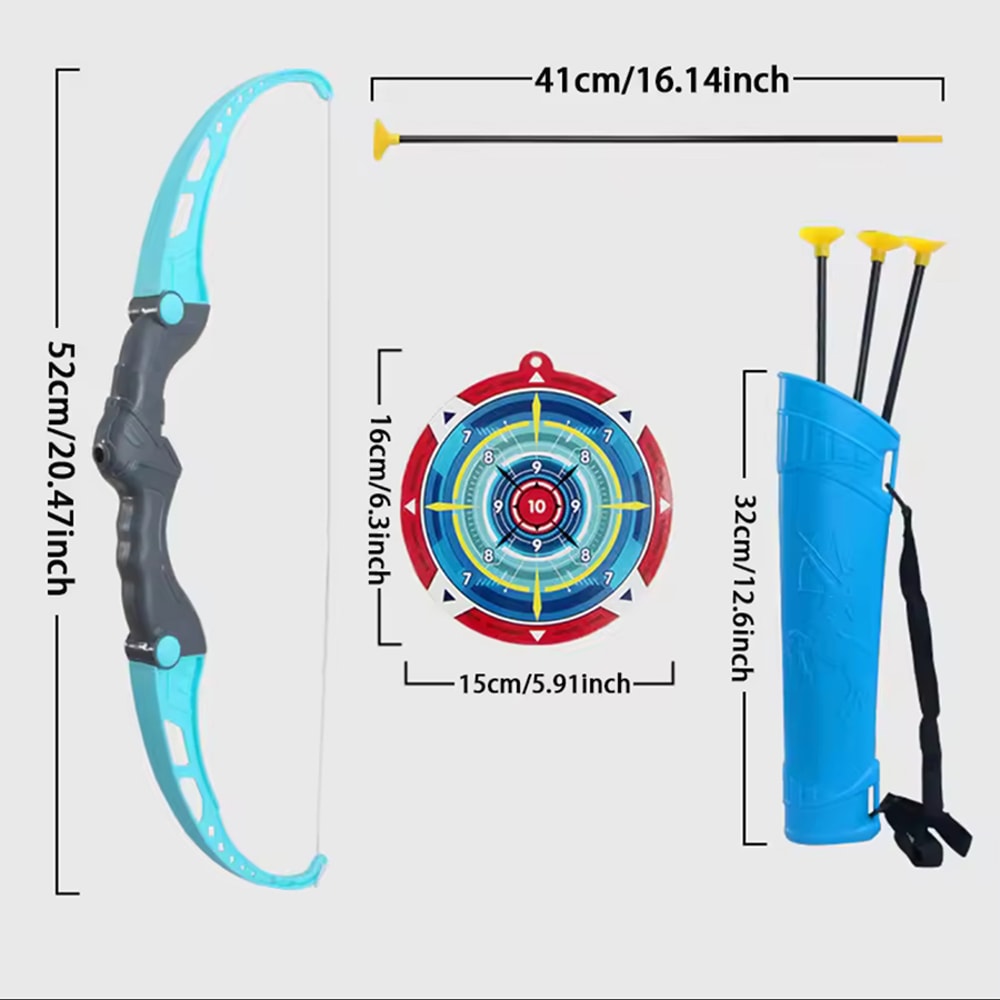 Kids Archery Set Toy with Target Safe Outdoor Bow and Arrow Shooting Game for Children