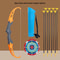 Kids Archery Set Toy with Target Safe Outdoor Bow and Arrow Shooting Game for Children