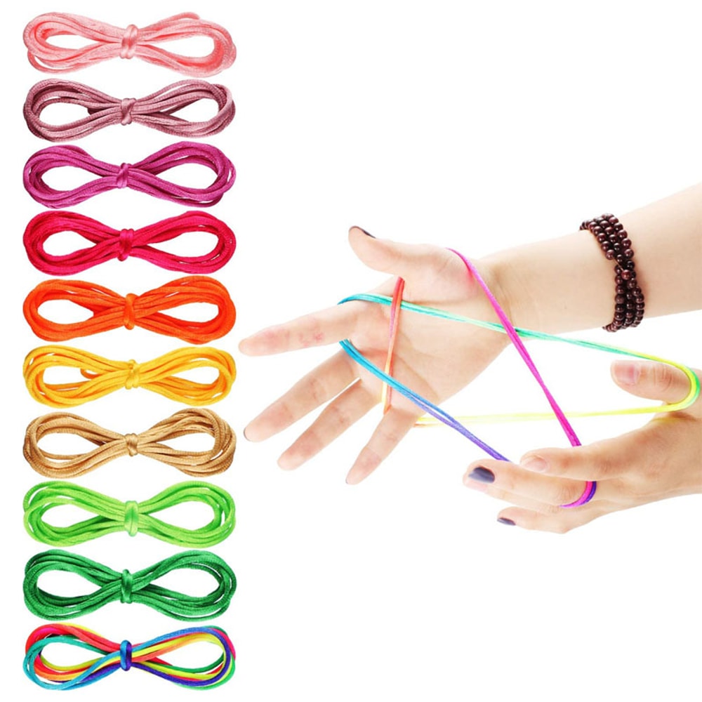 Rainbow Cat Cradle String Game for Kids Interactive Hand String Toy