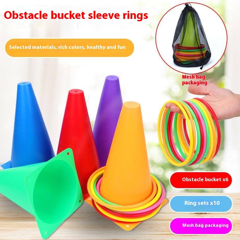 Kids Outdoor Ring Toss Game Set for Family Fun and Sensory Play