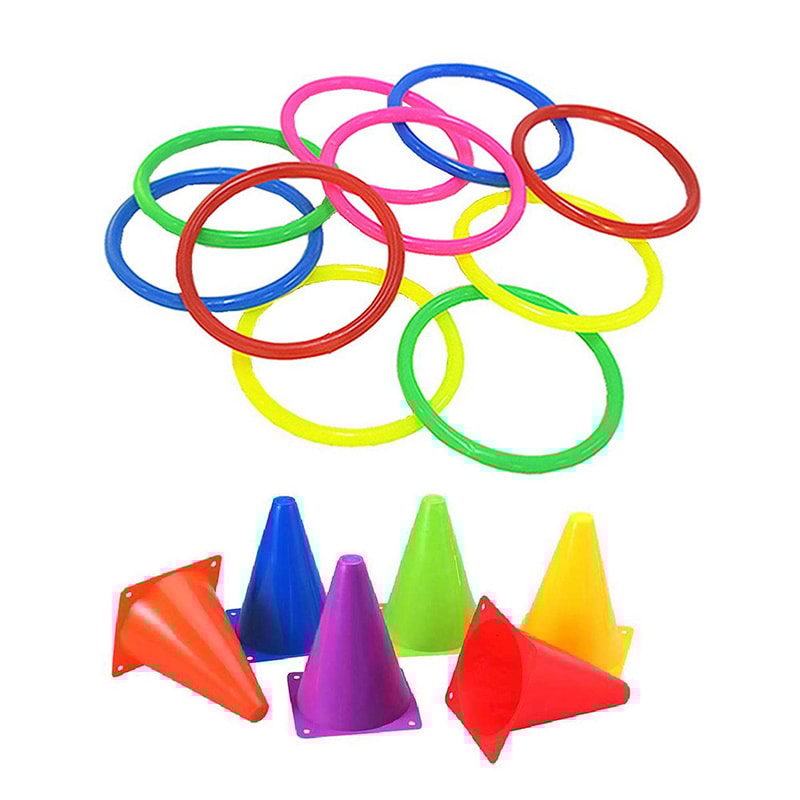 Kids Outdoor Ring Toss Game Set for Family Fun and Sensory Play