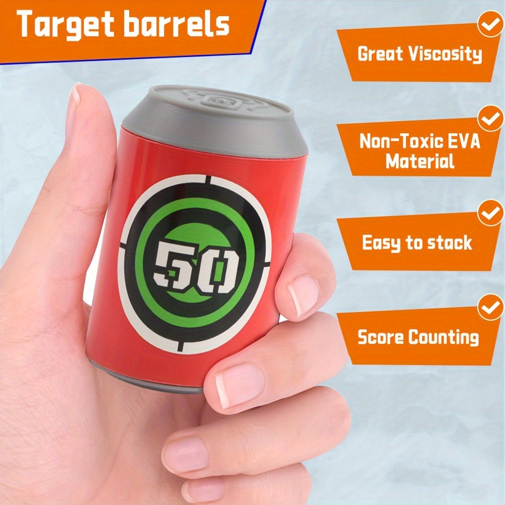 Interactive Kids Shooting Target Game Toy Set with Foam Bullets for Skill Building Play