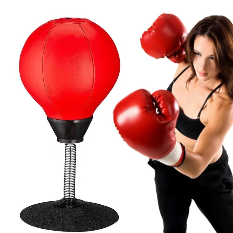 Reflex Boxing Ball Trainer with Suction Base, Desktop boxing reaction ball for Speed and Focus Training