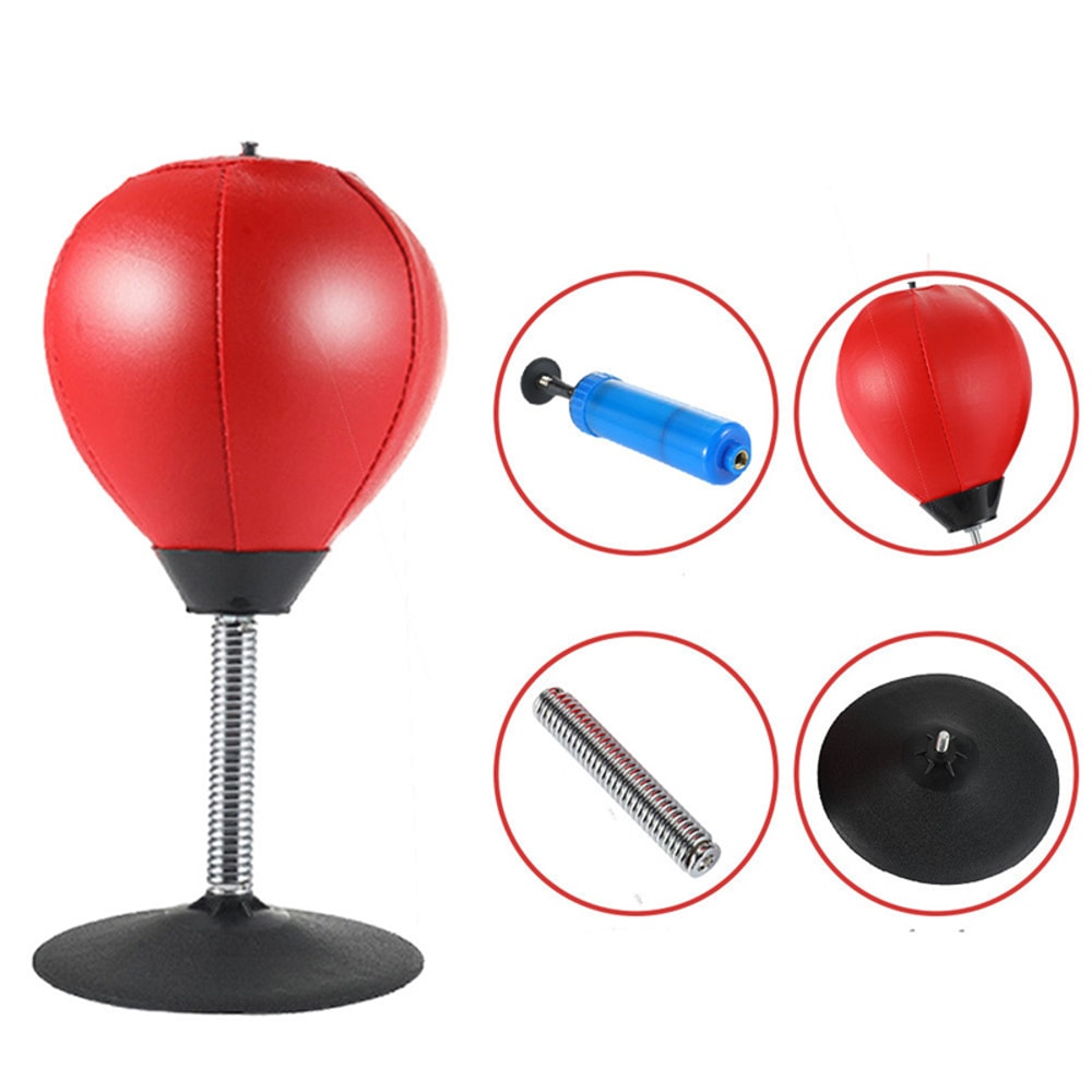 Reflex Boxing Ball Trainer with Suction Base, Desktop boxing reaction ball for Speed and Focus Training