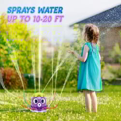 rotating octopus splash sprinkler toy for kids outdoor water play backyard fun