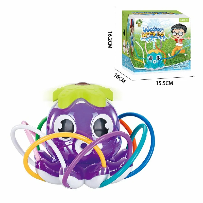 Rotating Octopus Splash Sprinkler Toy For Kids Outdoor Water Play Backyard Fun 6