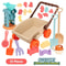 Kids Beach Toy Set With Trolley Collapsible Bucket Sand Molds And Mesh Bag For Easy Play 5