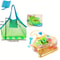 Large Mesh Beach Toy Bag For Kids Sand Toy Storage Tote With Pockets For Seashell Collecting 1