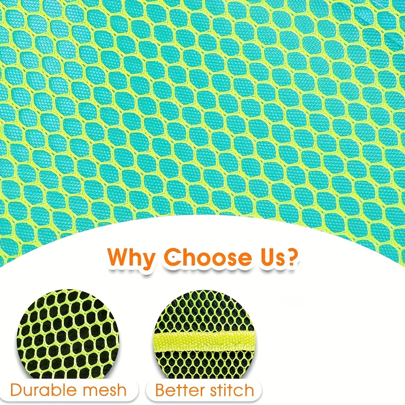 Large Mesh Beach Toy Bag For Kids Sand Toy Storage Tote With Pockets For Seashell Collecting 4