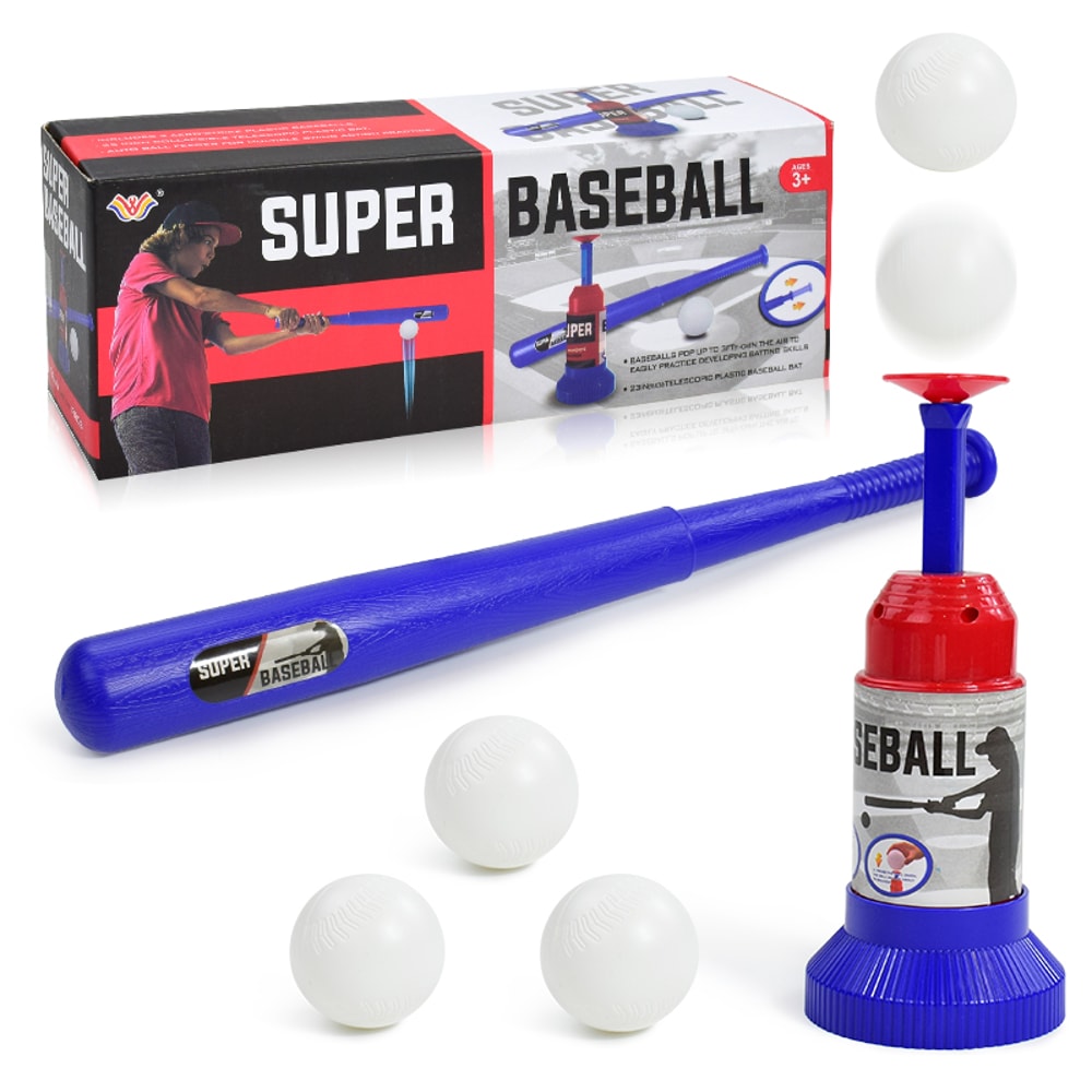 Kids T Ball Set For Toddlers Outdoor Baseball Toy Beginner Sports Kit 3