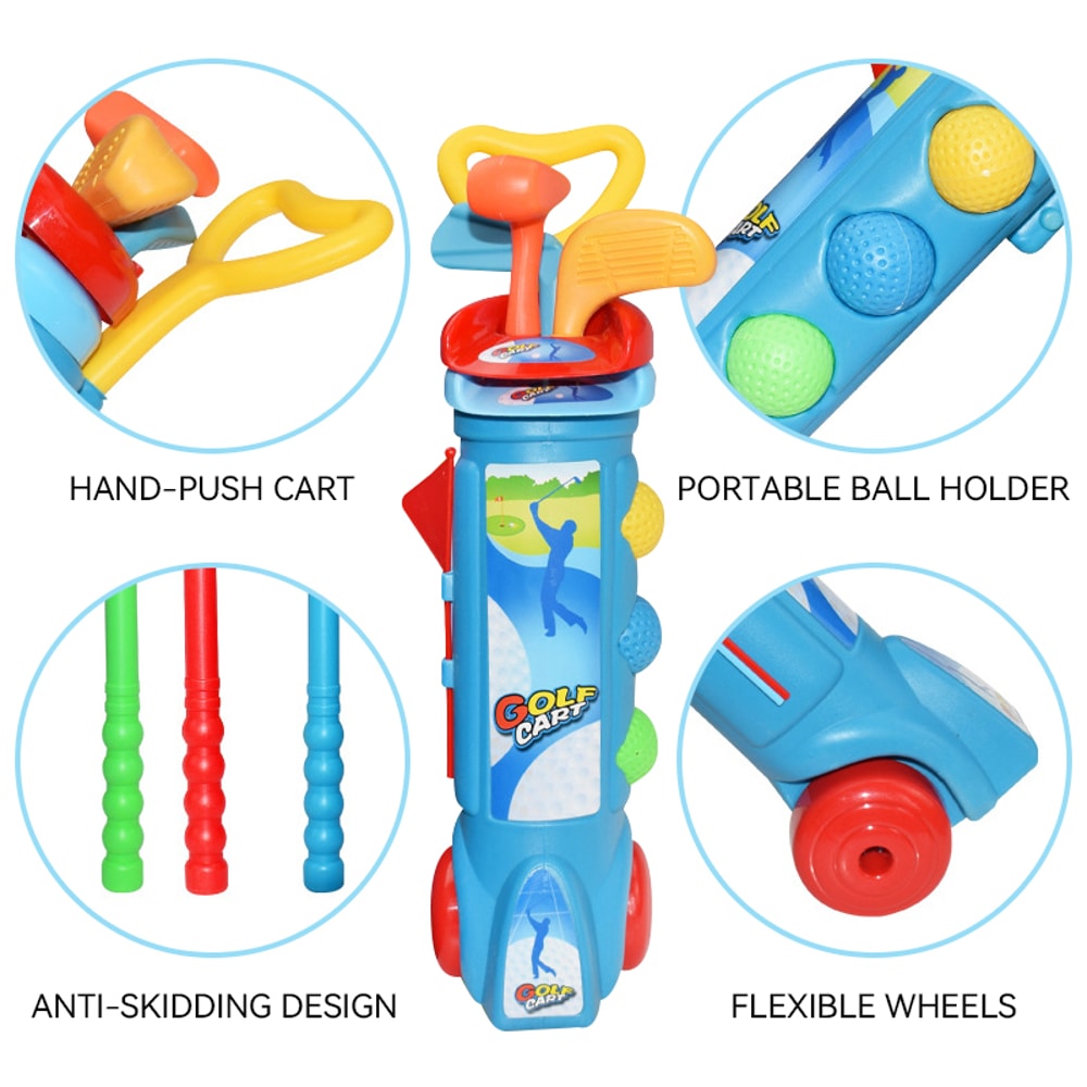 Kids Golf Set Toy Clubs Indoor Outdoor Game Family Fun Training Kit
