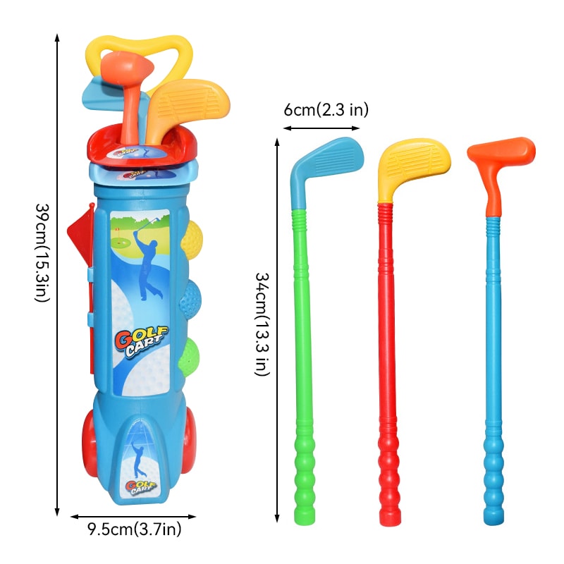 Kids Golf Set Toy Clubs Indoor Outdoor Game Family Fun Training Kit