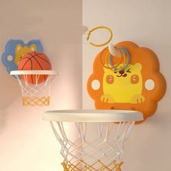 cartoon mini basketball hoop set, over the door indoor basketball game for kids and teens