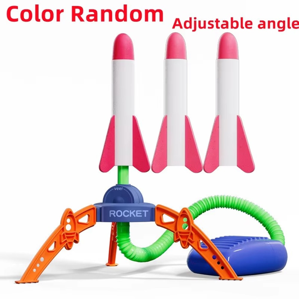 Kids Jump Launch Rocket Toy Outdoor Foam Dart Launcher Game for Active Backyard Play