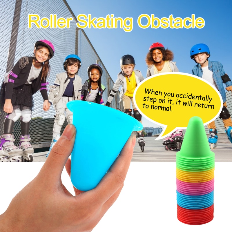 Colorful Roller Skating Cones Set for Slalom and Agility Training Markers
