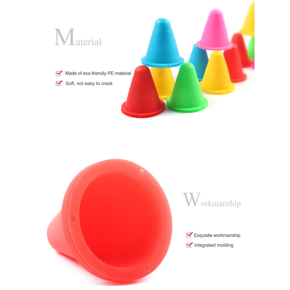 Colorful Roller Skating Cones Set for Slalom and Agility Training Markers