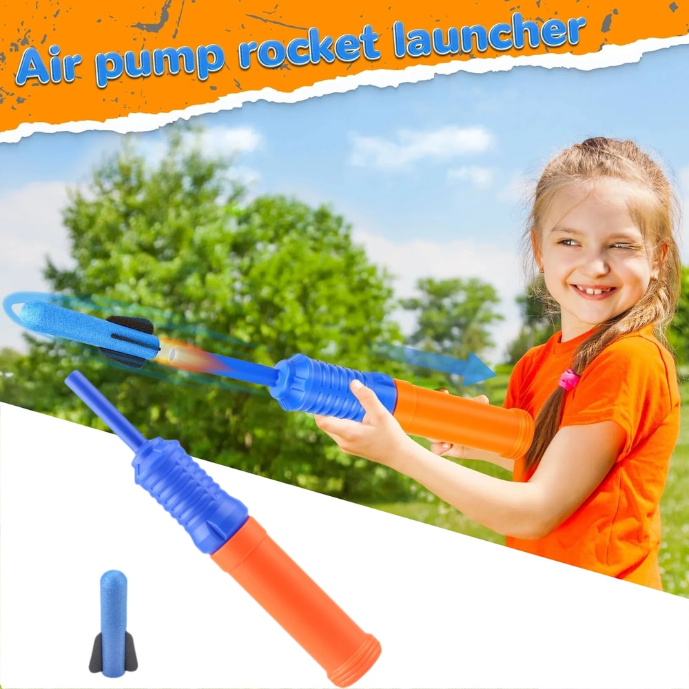 High Launch Kids Foam Rocket Launcher Outdoor Toy Set