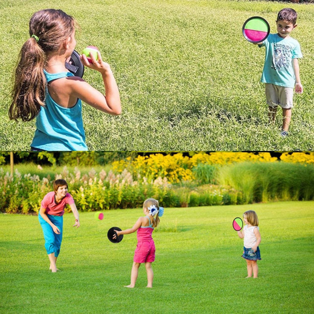 Kids Sticky Catch Ball Set Outdoor Throw and Catch Game for Family Play