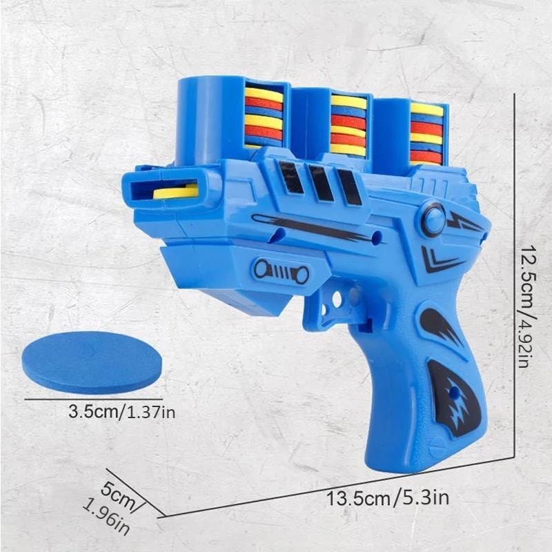 Kids UFO Launcher Toy with Foam Bullets Outdoor Flying Disc Blaster for Active Play