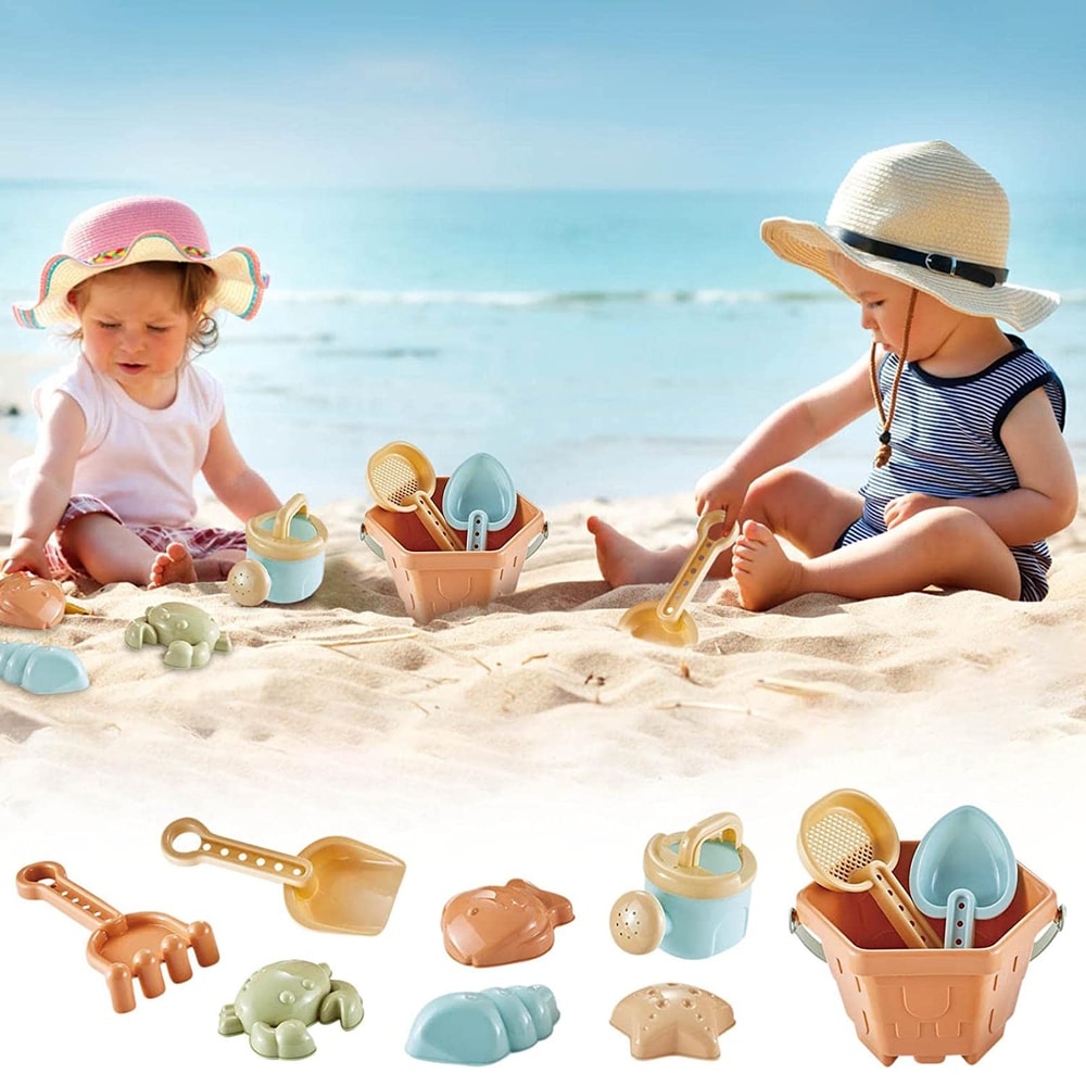 Kids Beach Sand Play Set Bucket and Shovel Kit for Outdoor Water and Sand Fun