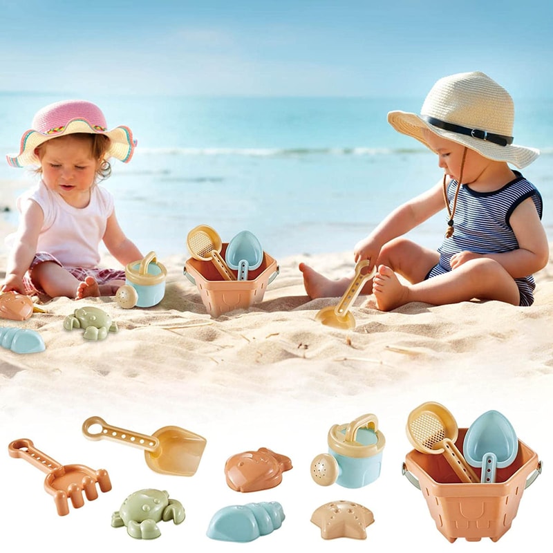 Kids Beach Sand Play Set Bucket and Shovel Kit for Outdoor Water and Sand Fun