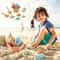 Kids Beach Sand Play Set Bucket and Shovel Kit for Outdoor Water and Sand Fun