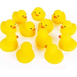 mini rubber duck bath toys for toddlers squeaky floating baby bathtub toys set