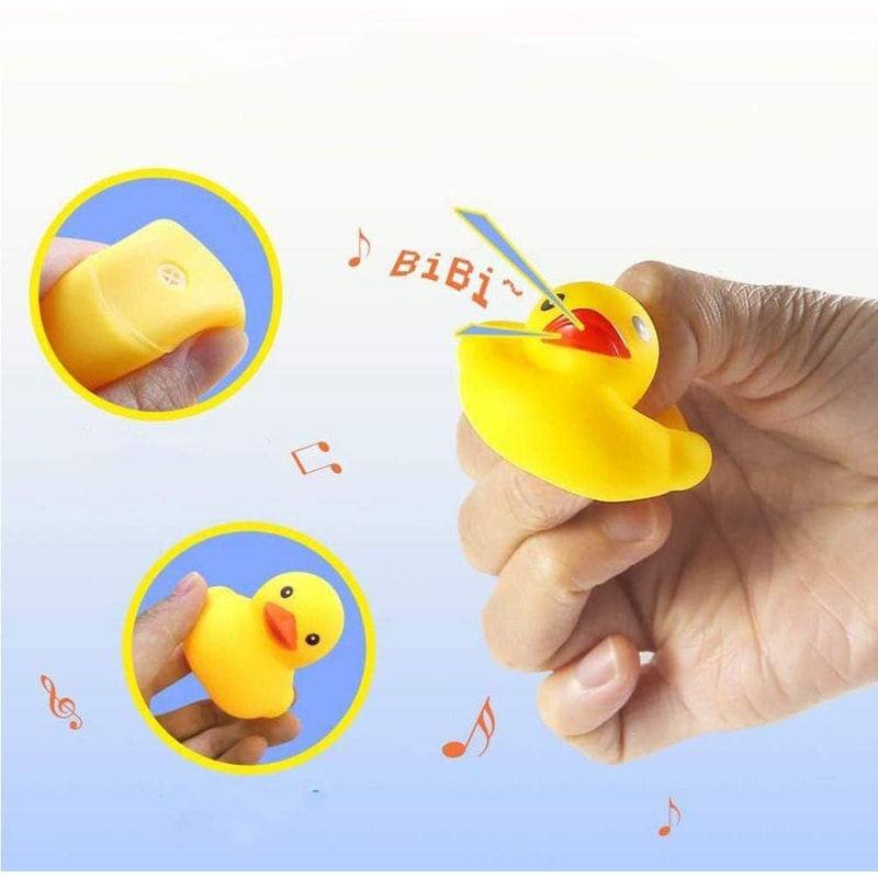 Mini Rubber Duck Bath Toys for Toddlers Squeaky Floating Baby Bathtub Toys Set
