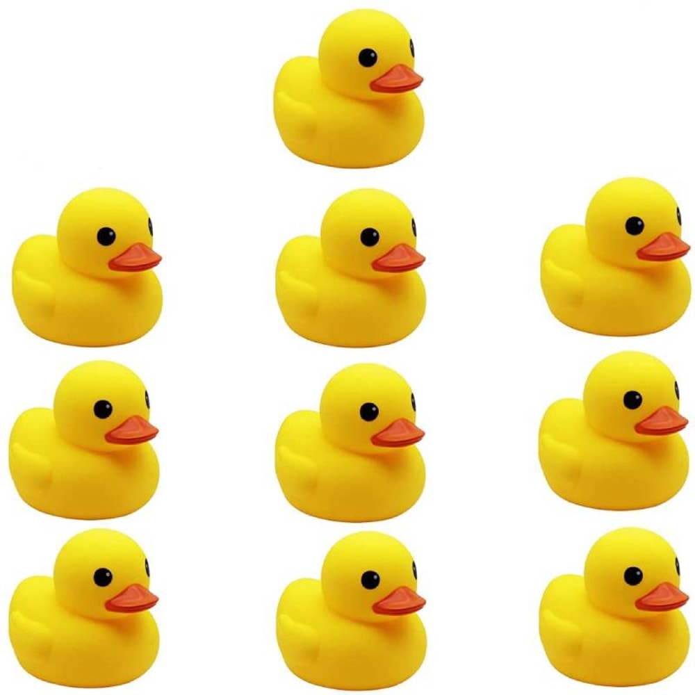 Mini Rubber Duck Bath Toys for Toddlers Squeaky Floating Baby Bathtub Toys Set